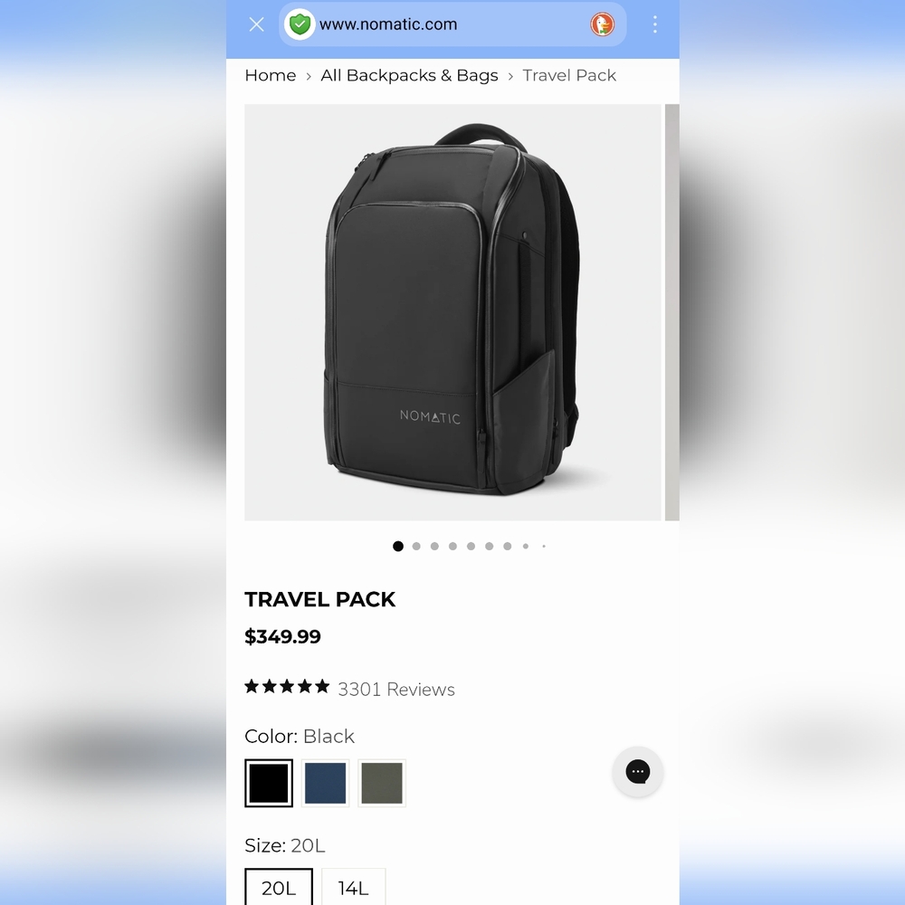 Nomatic Travel Pack 20L Expands to 30L Backpack - Picture 16 of 16